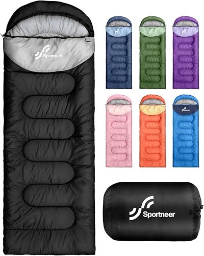 Sportneer Sleeping Bag for Adults Lightweight 3-4 Season 220x80cm