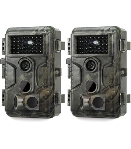 GardePro Paquete de 2 cámaras A3S Trail de 64MP 1296p, tecnología de