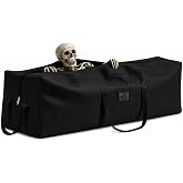Halloween Skull Storage Bag, Fits Up 12 Ft Skeleton | 68 x 30 x 20 in, 600D Oxford Fabric, Reinforced Handles, Wide Dual Zippers, Clear Label Pocket, black