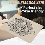 UPTATSUPPLY 12PCS Tattoo Practice Skin 6"x8" Double Sides Microblading Silicone view 3