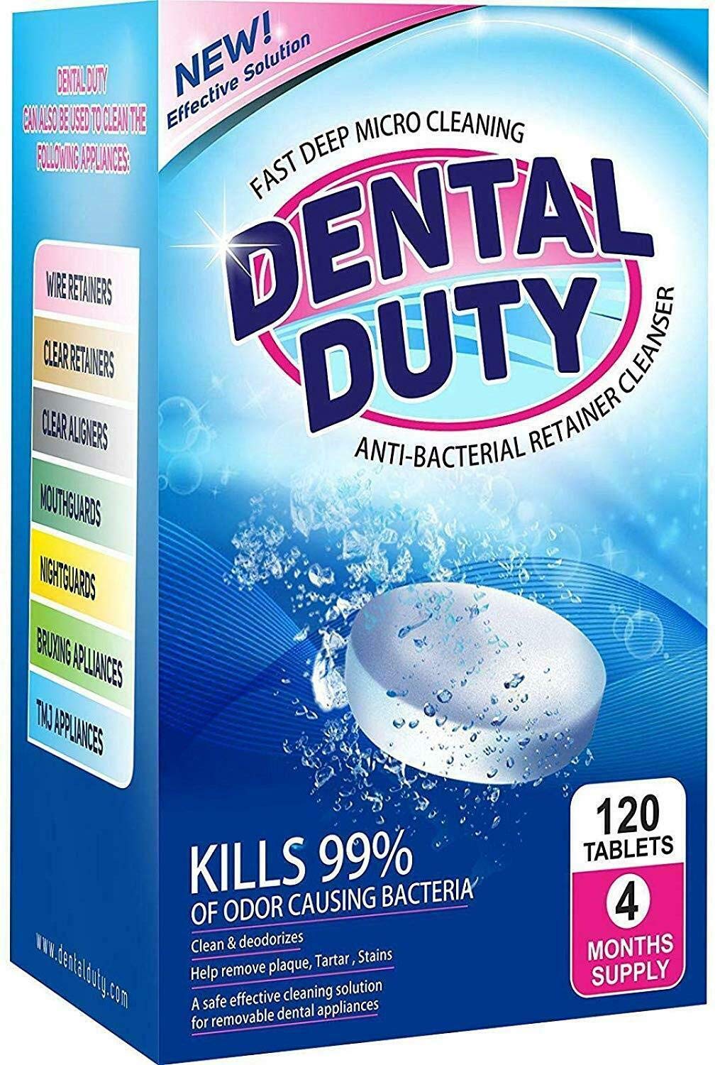 120 Retainer and Denture Cleaning Tablets (4 Months Supply) 120 Count eBay