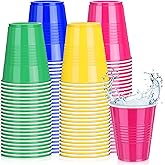 Pickmesh 50 Pack 12 oz Plastic Cups Valentine Disposable Cup Bulk for Valentine's Day Wedding Birthday Baby Shower New Year's Day Halloween and Festive Celebration Party Supplies(Mix Colors)