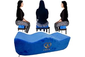 IP1CK4U BBL Brazilian Butt Lift Pillow for Post Surgery Recovery, Uniqe 30 Degree Angle Design for Firm Memory Foam Support After BBL Surgery Recovery (Blue)