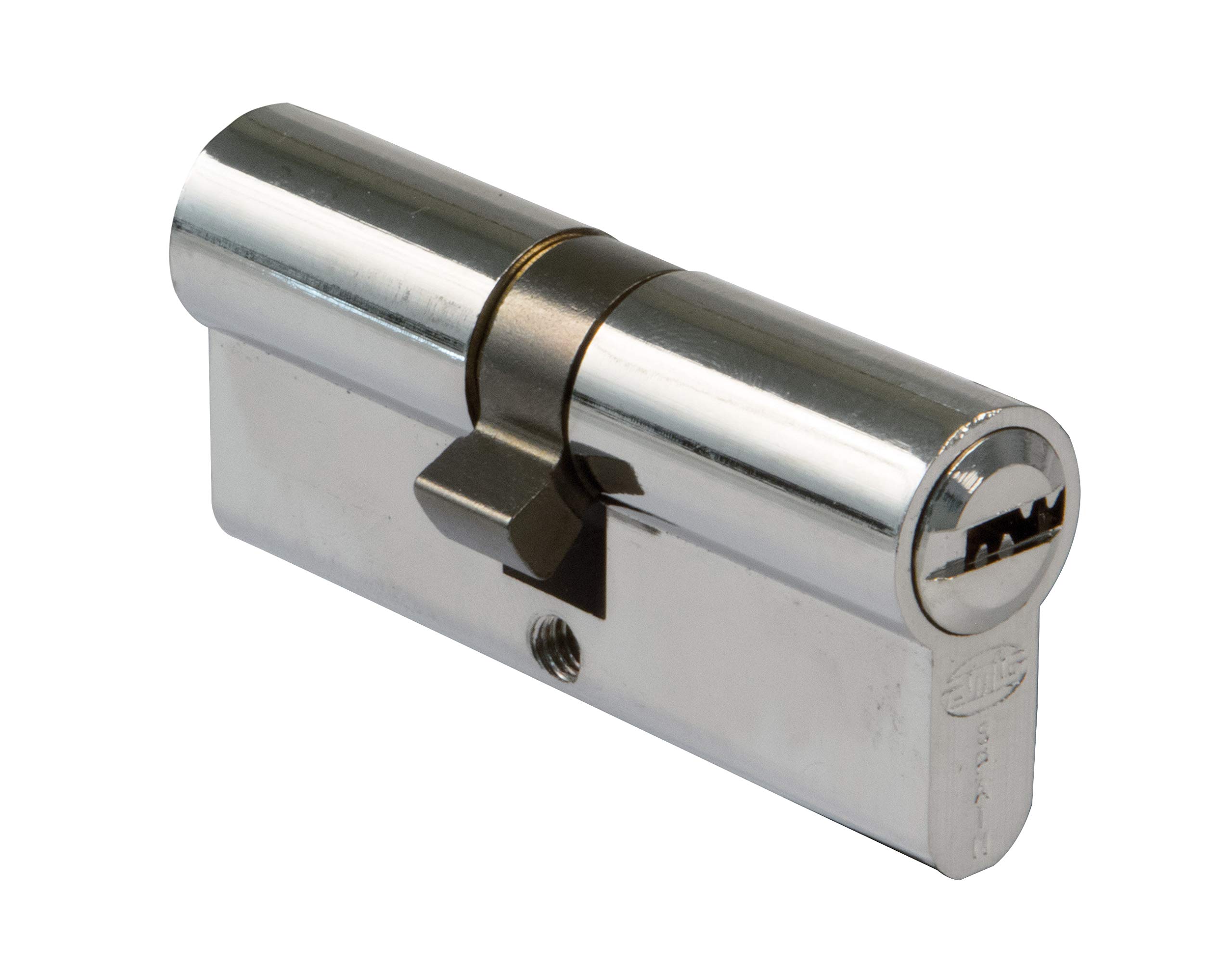 Amig - Security Cylinder - Door Lock - Long cam - Anti-Drill System - Includes 5 Keys - Silver - Size: 80 (35-45 mm)