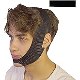 Chin Strap for Sleeping Comfortable, Anti Snoring Chin Strap, Premium Airflow Jaw Strap for Men and Women, Snoring Solution Breathable and Reusable, Chin Strap with Adjustable Velcro