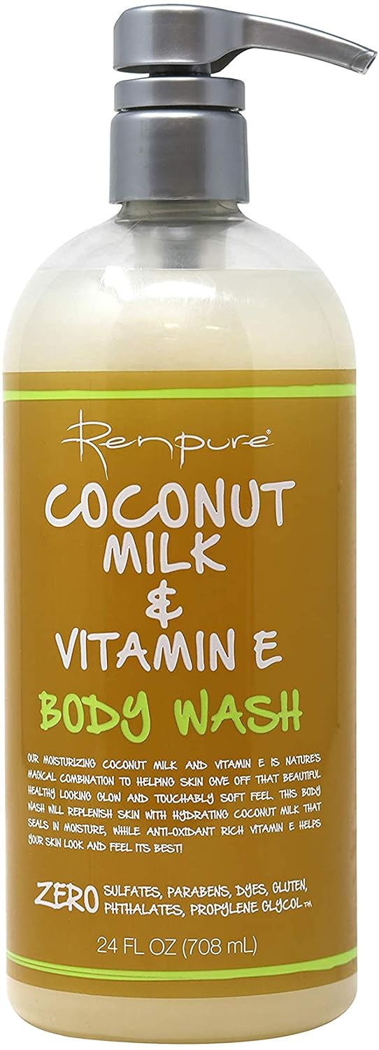 Renpure Coconut Milk & Vitamin E Body Wash, 24 Ounces : Beauty