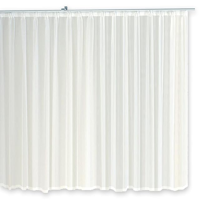 Voile Dekoschal Gardine Emotion weiß 500x175 cm Organza Vorhang
