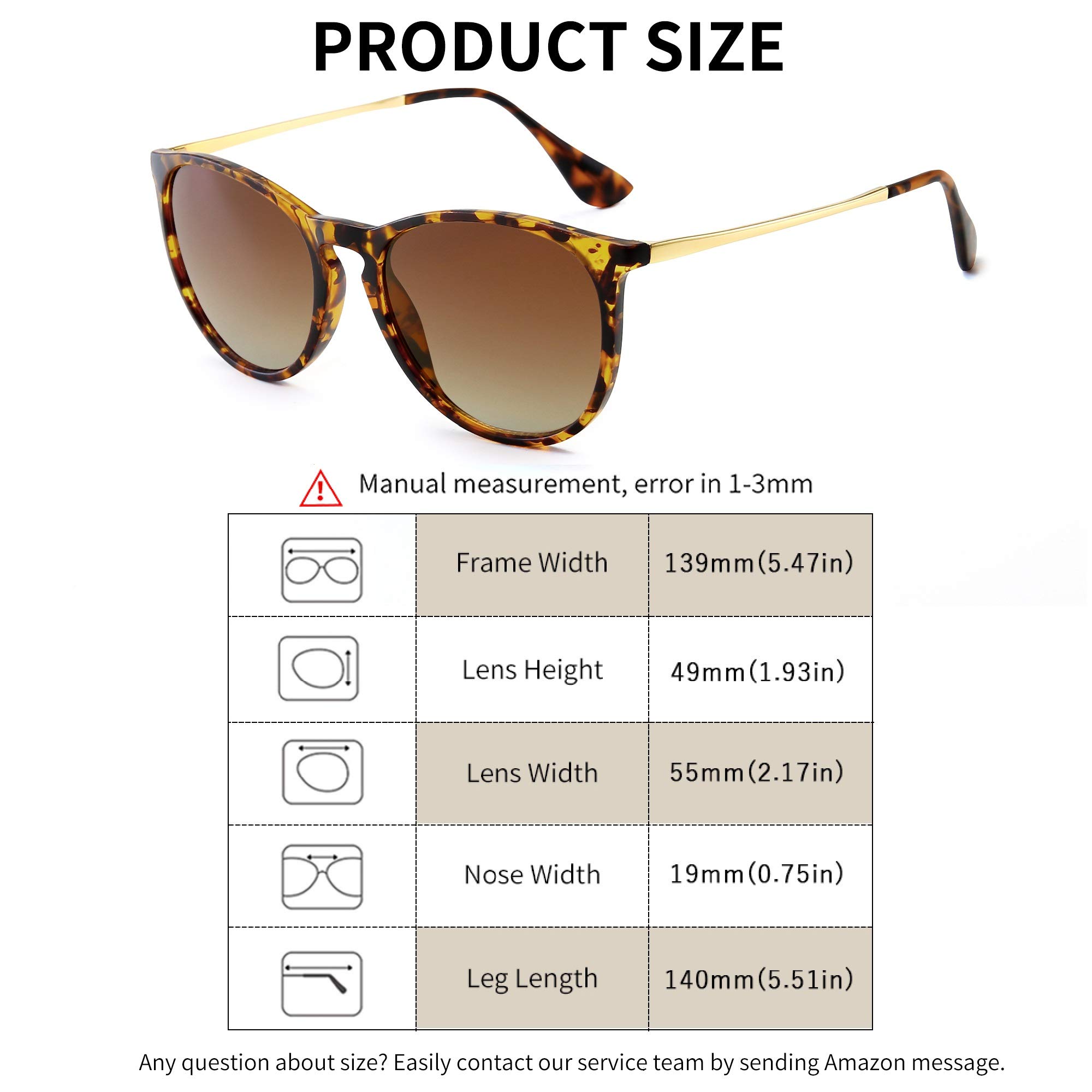 SUNGAIT Vintage Round Sunglasses for Women Girl Classic Retro Designer Style (Amber Frame(Matte Finish)/Brown Gradient Lens) 1567HPKCUK