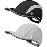 GADIEMKENSD 2 Pack Reflective Foldable Sports Hat UPF 50+ Sun Protection Outdoor Run Hats for Men and Women