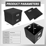 Aolawco 12-Inch Vinyl Record Storage Box Folding LP Organizer Black view 7