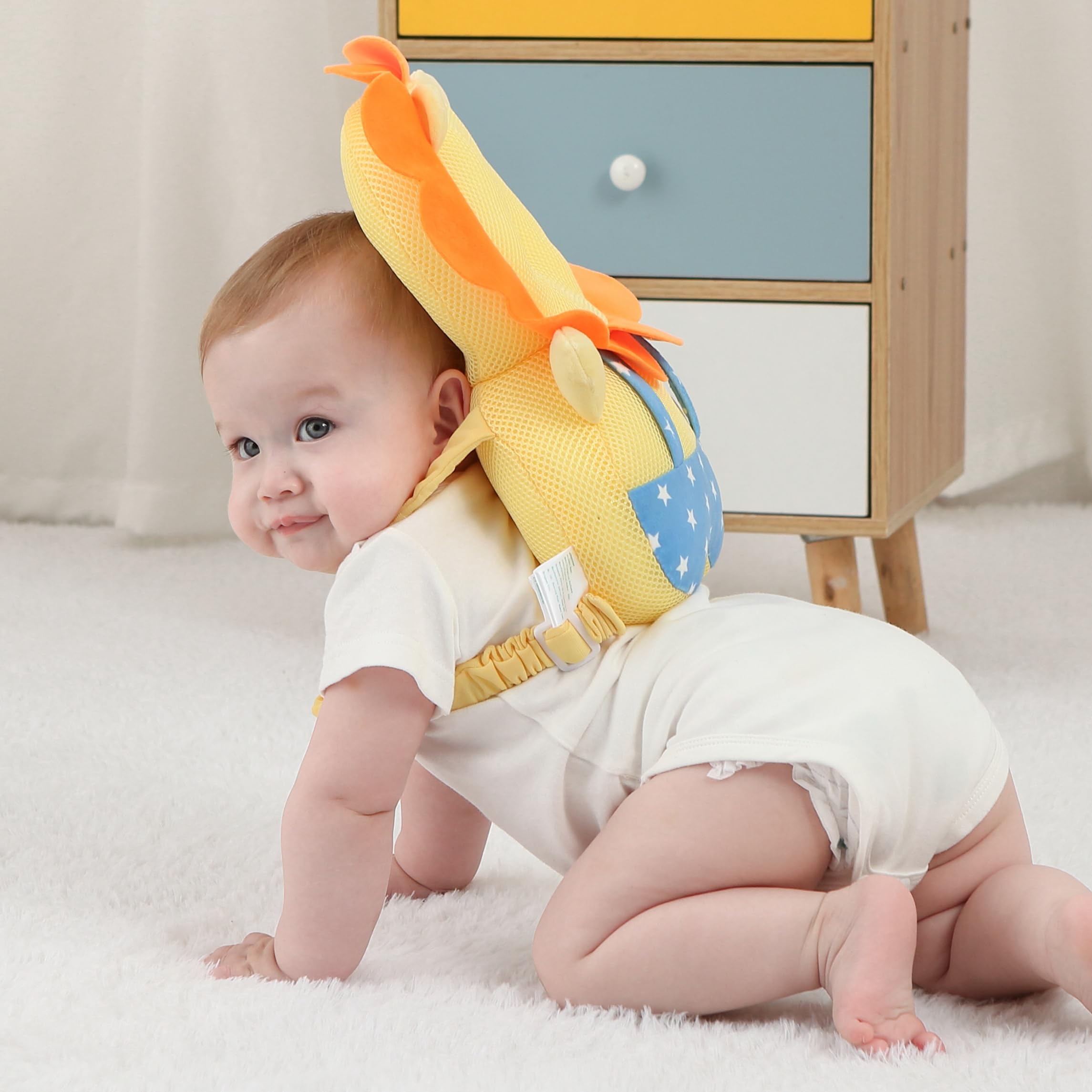 Baby Head Protector Backpack - Soft & Lightweight Head Protection Pillow for Bebe Walking and Crawling