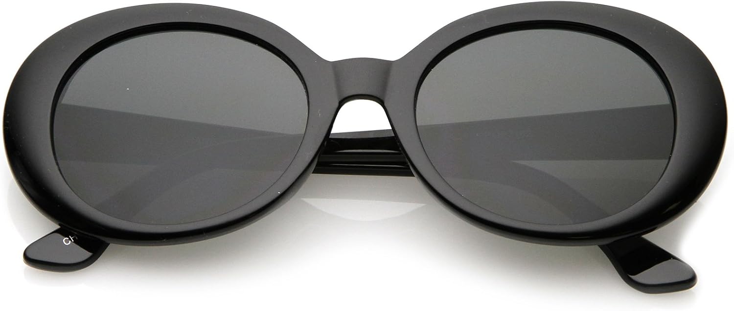 zeroUV Large Clout Goggles Thick Oval Frame Sunglasses