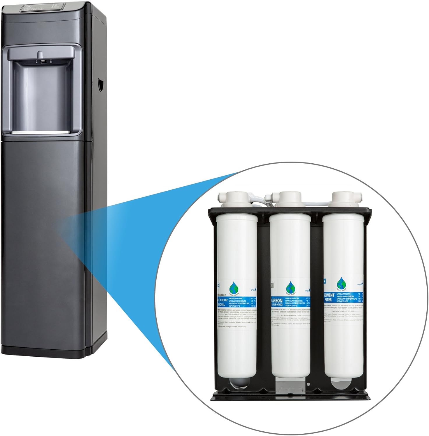 ambient and cold water dispenser