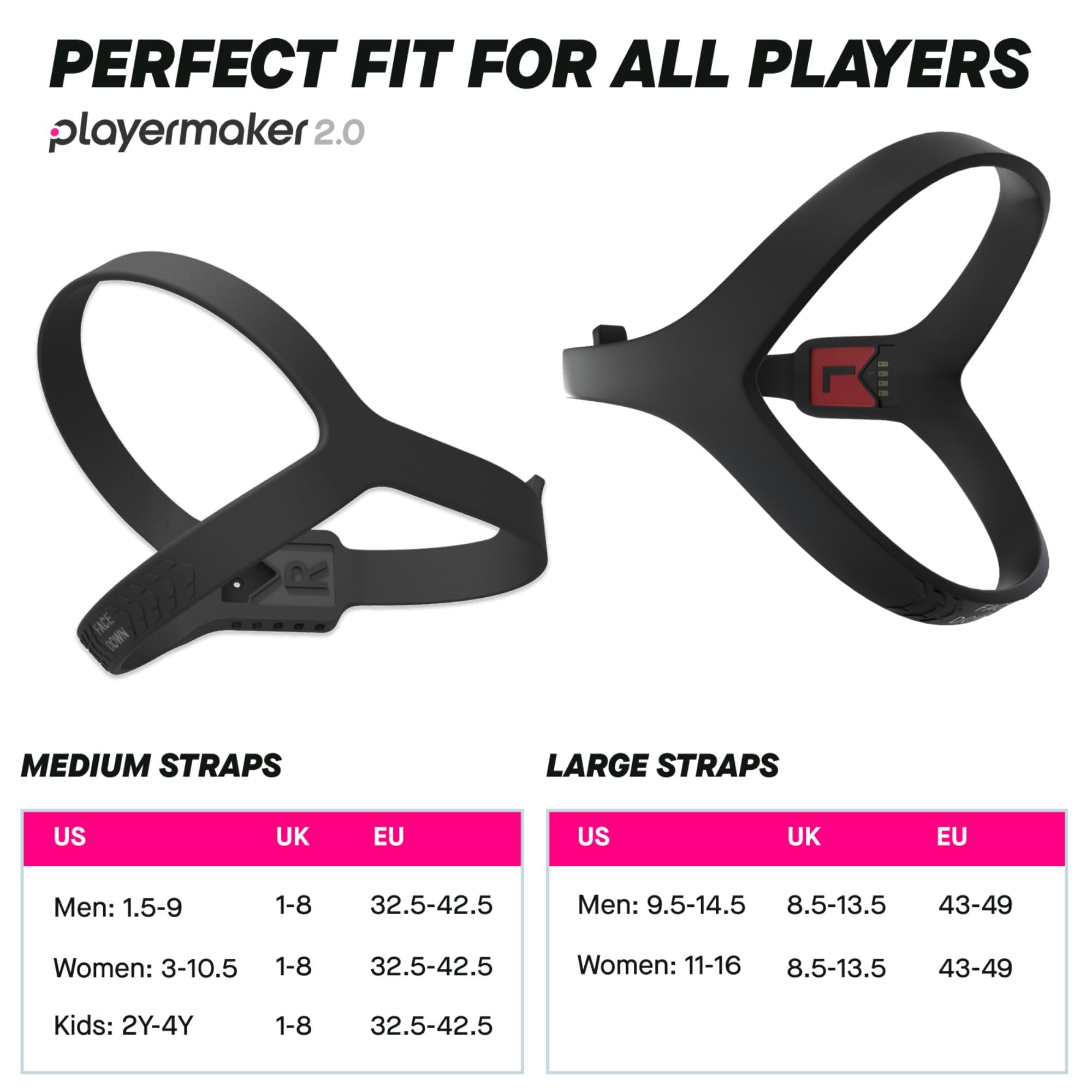 Playermaker 2.0 Smart Soccer Tracker for Cleats, 25+ Technical & Physical Soccer Training Metrics, 12 Month Access to Playermaker Technology App Included, Next-Level Precision Beyond GPS Trackers