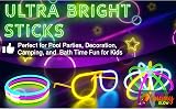 Ammy Glow Glow Sticks 100 Pack with 100 Connectors Kit 205 Pcs view 8