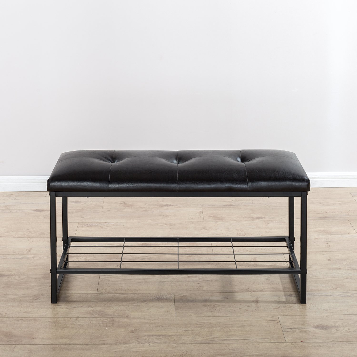 Zinus Mindy Faux Leather Tufted / Hallway / Entry / Bed Bench with