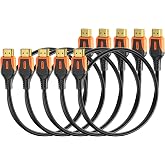 MOSIMLI HDMI 2.0 Cable, 3FT, 5-Pack, 18Gbps | Neat for Desk Monitors and HDMI Switch, 4K@60Hz, 2K@240Hz, HDR10, ARC, Dolby, HDCP 2.2