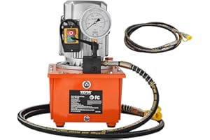 VEVOR Electric Hydraulic Pump, 10000 PSI 750W 110V, 488 in³/8L Capacity, Single Acting Manual Valve, Electric Driven Hydraulic Pump Power Pack Unit with Lever Switch for Punching/Bending/Jack Machines
