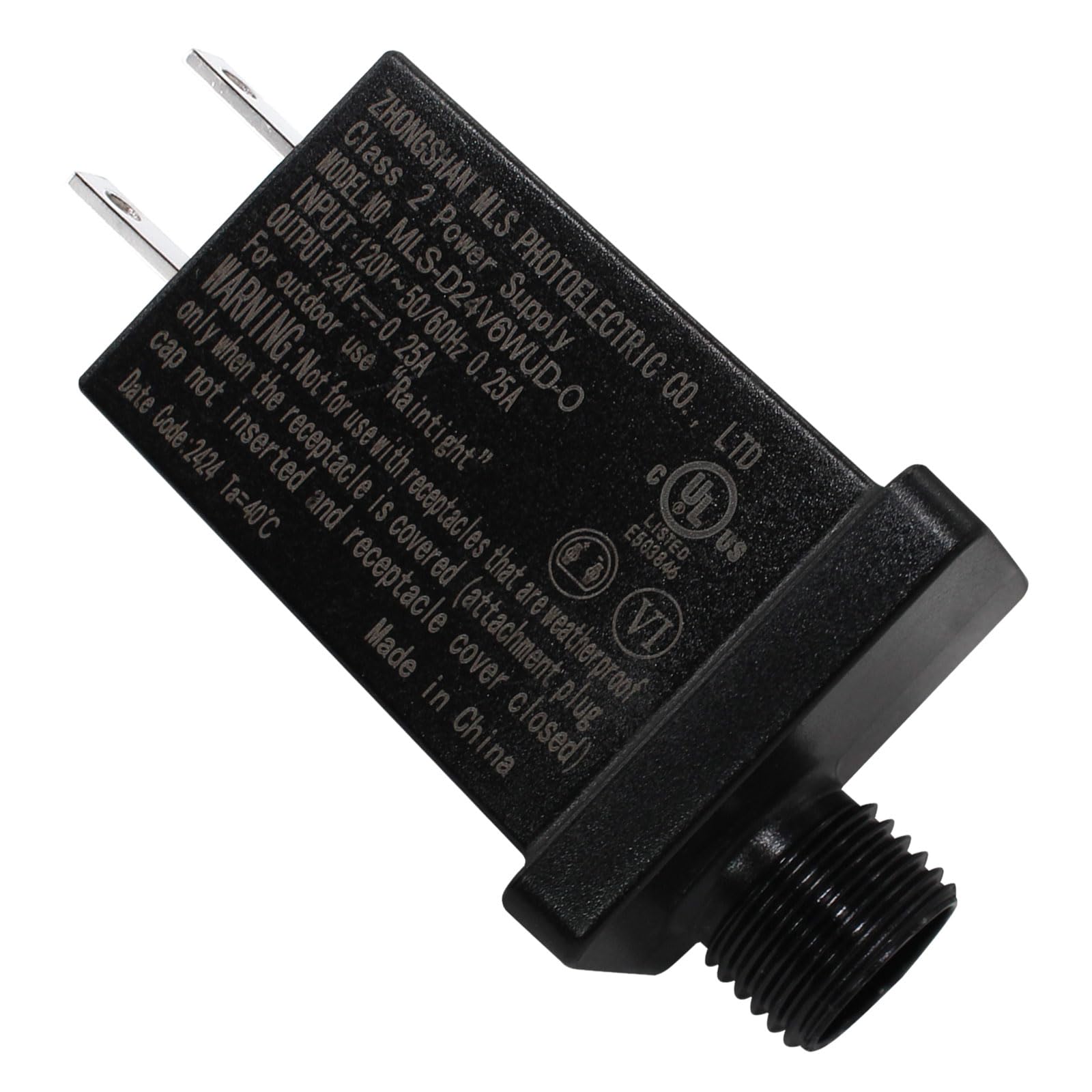 Photo 1 of 24V LED Transformer Class 2 LED Power Supply, Waterproof IP44 Low Voltage Seasonal Use LED Driver US Plug for String Light, Projector Light, Lawn Lamp