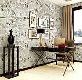 LEPENDOR Self-Adhesive Wallpaper Newspaper Pattern 0.45m x 3m Peel & Stick view 5