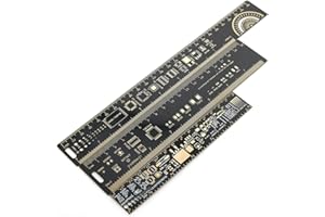 Mayata 3PCS/4PCS 15cm 20cm 25cm 30cm Multifunctional PCB Ruler Measuring Tool Resistor Capacitor Chip IC SMD Diode Transistor Package 180 Degrees (3pcs/lot)