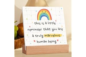 ZAGKOO Thank You Ceramic Plaque Gifts - Appreciation Gift for Women - Inspirational Motivational Gift for Teacher Friend Mom Sister Coworker Employee - This Is A Little Reminder Home Office Desk Ceramic Sign