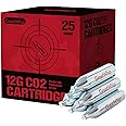 GreatWhip 25 x 12g CO2 Cartridges Non-Threaded Compatible to CO2 BB Gun, Air Gun, Airsoft Gun, Air Pistol, Air Rifle (25 Count)