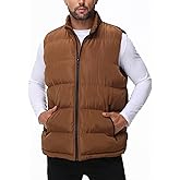 LUYIJIESHENG Men's Puffer Vest Winter Zipper Outerwear Vests Warm Water-Resistant Sleeveless Puffy Jackets