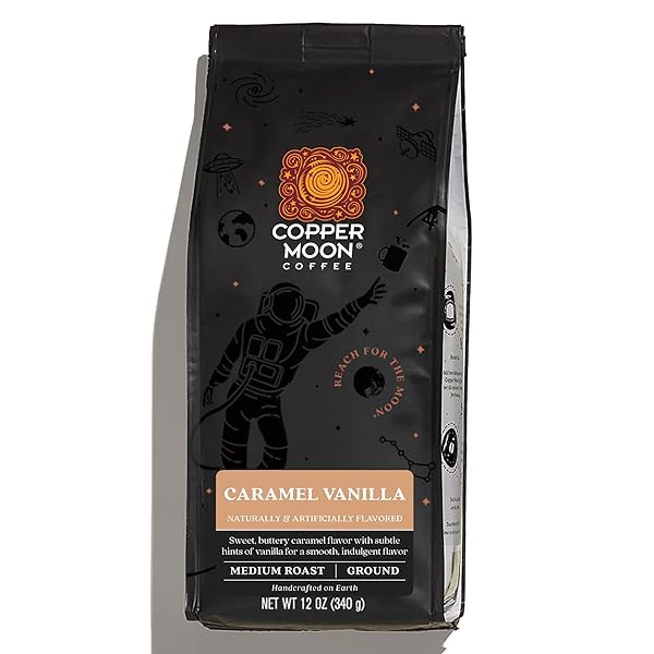 COPPER MOON MEDIUM ROAST GROUND COFFEE, CARAMEL VANILLA...