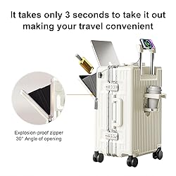 AIWEINY Zipperless Luggage, Polycarbonate Aluminum