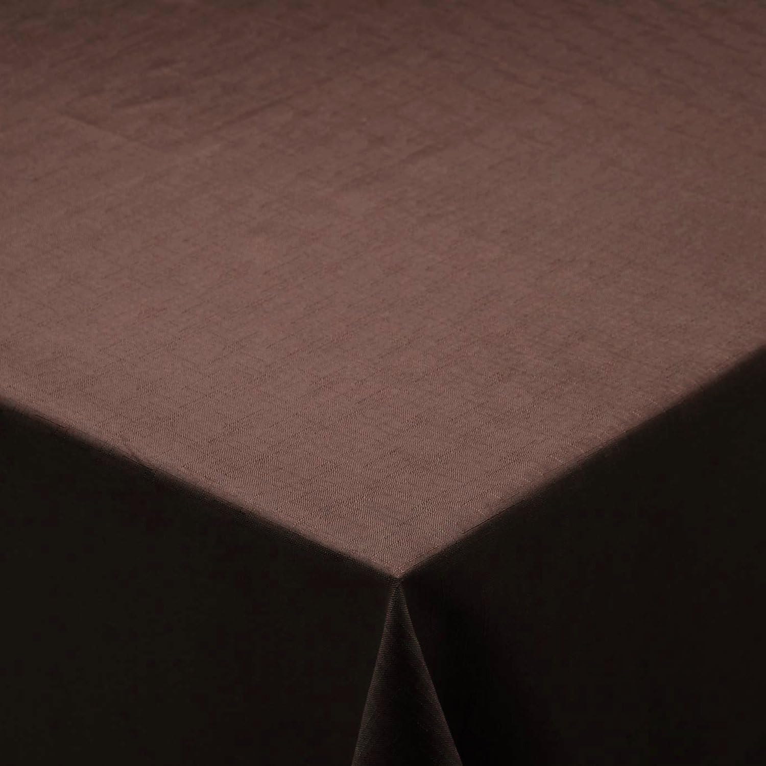 Classic Plain Brown Wexford Everyday Dining Round Tablecloth, Pack of 2 - 68"