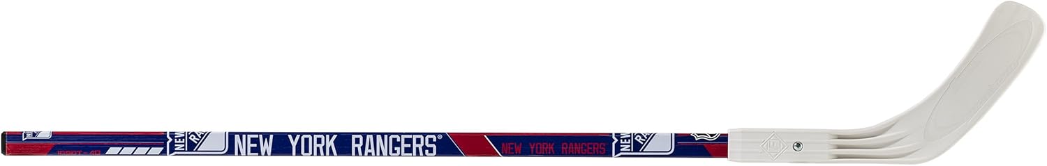 Franklin Sports New York Rangers Street Hockey Stick - 40" 2-Piece Wood Stick w/Blade - Left Shot - Ball Hockey - NHL Official Licensed Product : Sports & Outdoors