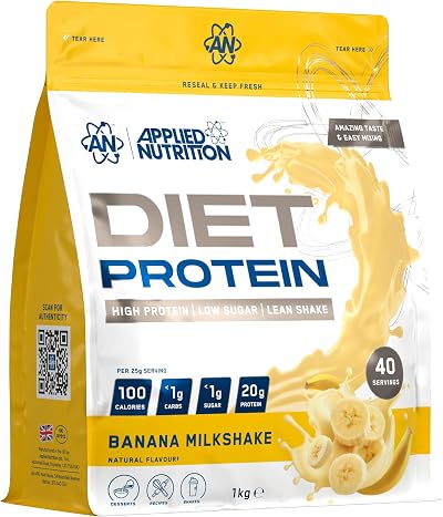 Applied Nutrition Diet Whey High Protein Powder Banana Milkshake 1kg 40 Servings
