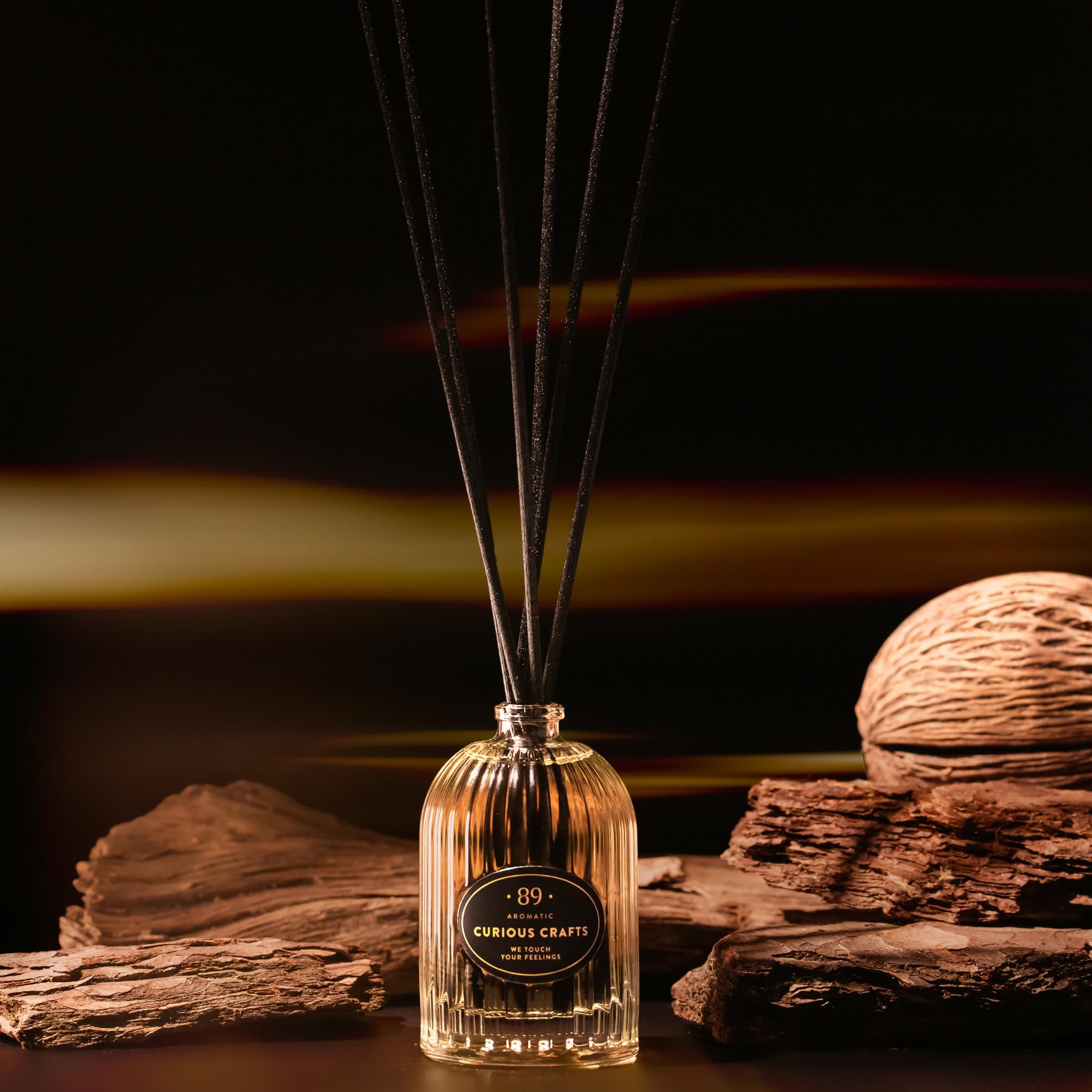 Aromatic •89• Raumduft Diffuser mit 7 Duftstäbchen – Luxus Raumdüfte mit Zitrone, Safran & Patschuli, Raumerfrischer & Raum Duft Wohnzimmer, Büro & Wohnung, Badezimmer Duft Lufterfrischer 6