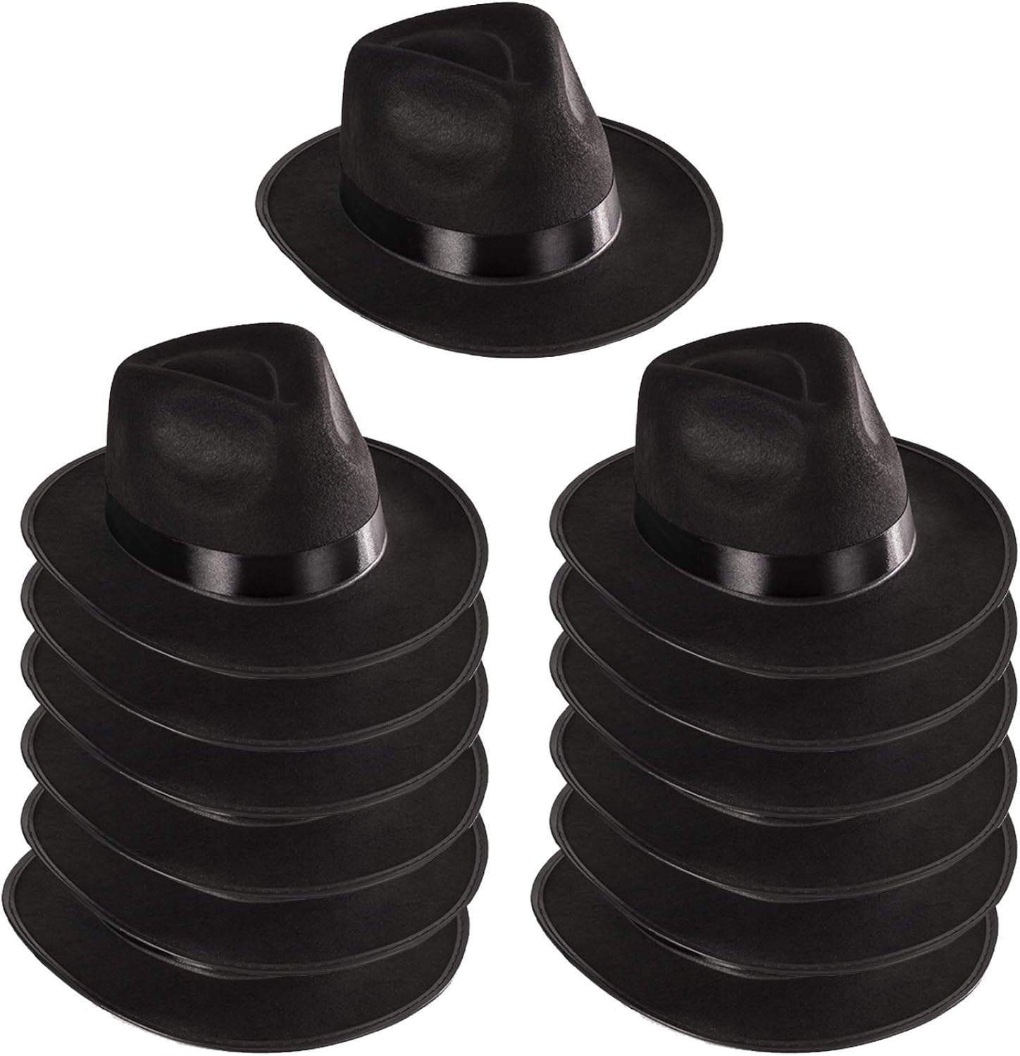 Black fedora gangster hat Clearance