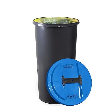 KUEFA BSC6 LA - 60L Mülleimer/Müllsackständer / Gelber Sack Ständer (Blau, Altpapier)