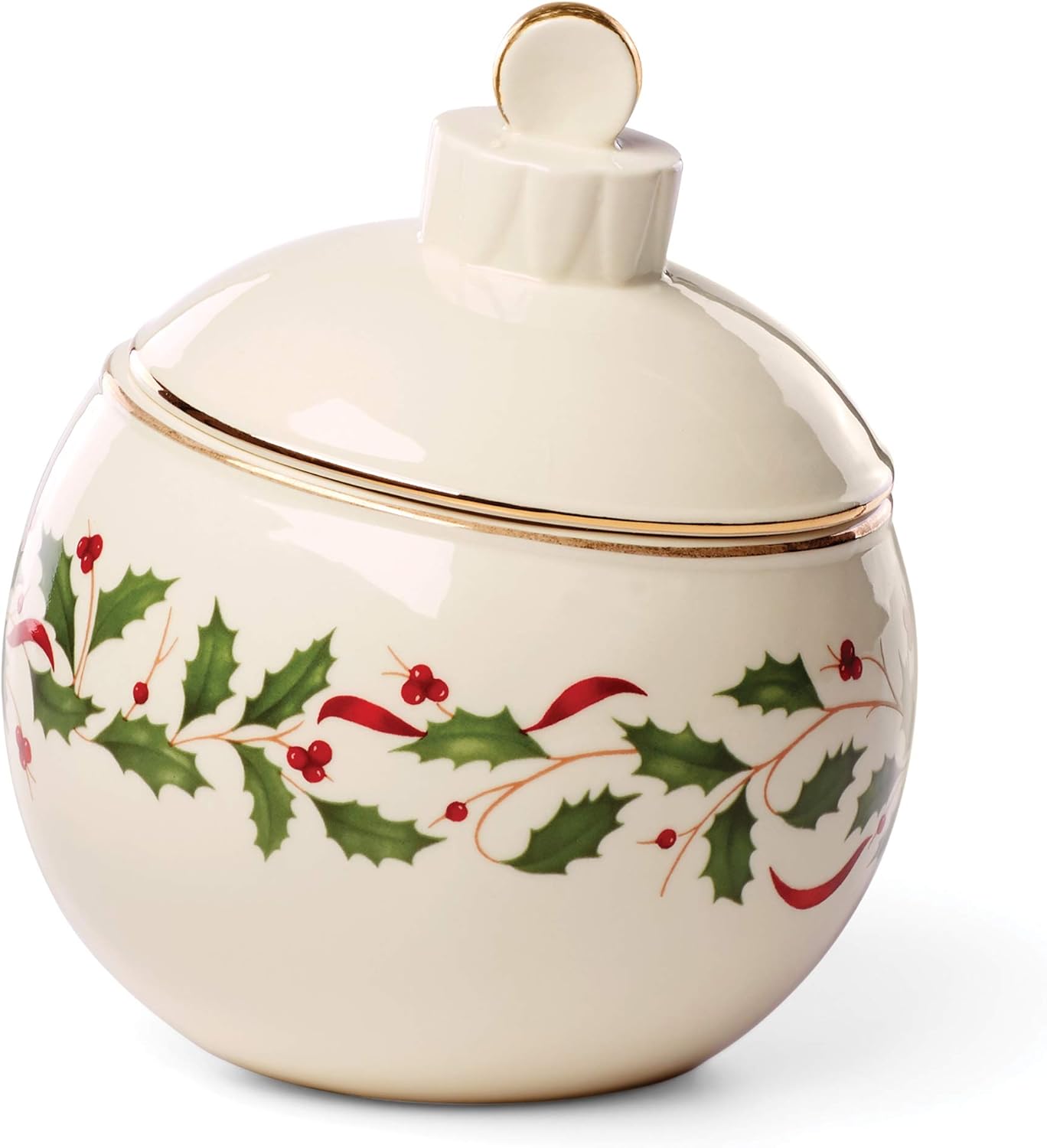 Lenox 890765 Holiday Ornament Candy Jar, 0.0, Red & Green Amazon.ca