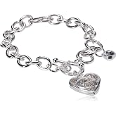 GUESS Heart Logo Charm Bracelet