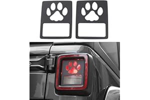 POETRYXIAO Tail Light Cover Guard with Paw Print Style (Halogen Tail Light) for Jeep Wrangler 2018-2023 JL Sport/Sports(Paw Print)