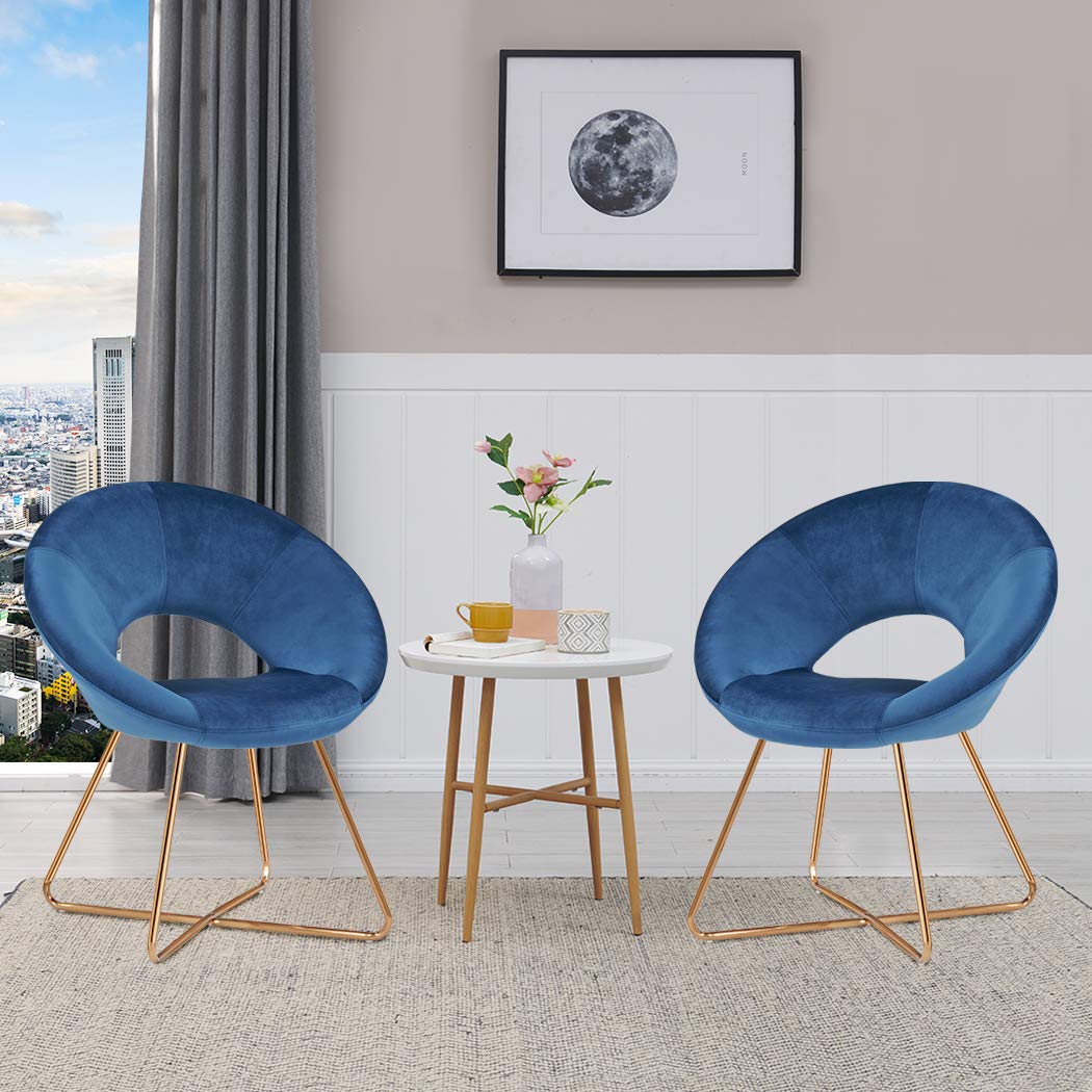 Best blue gold accent chair