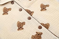 ACESTAR Toddler Little Girls Button Down Pajamas