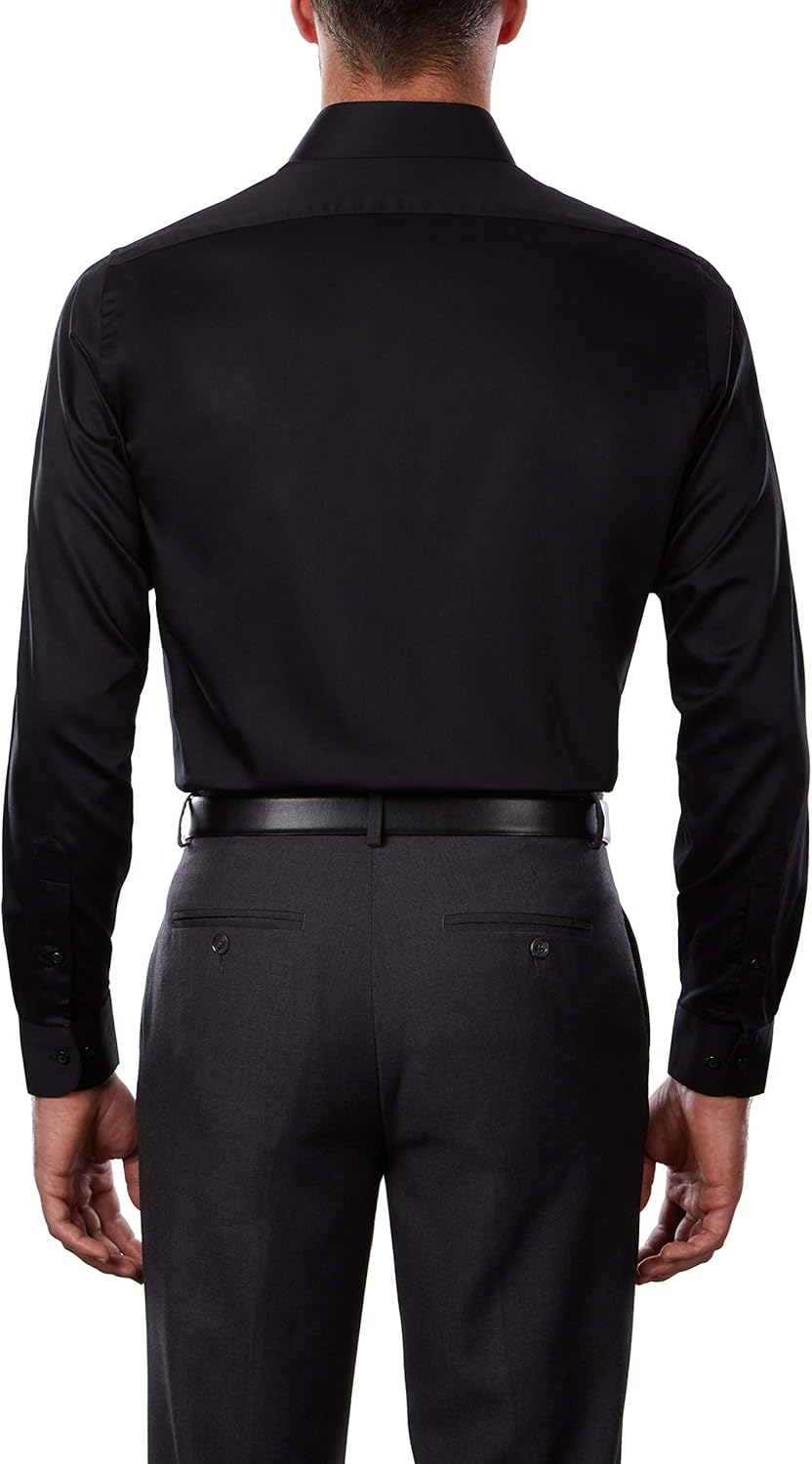 Van Heusen Men's TALL FIT Dress Shirts Lux Sateen Stretch Solid (Big and Tall): Clothing