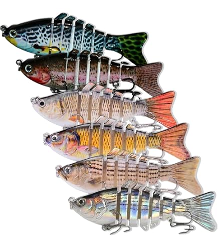 Keenjorika 3Pcs Lifelike Swimbait Fishing Lure, Realistic Hard Bait with 3D Eyes, Built-in Rattle, Wobbling Vibration & Natural Swimming Action, Slow Sinking Lure for Bass, Pike Walleye Trout Fishing