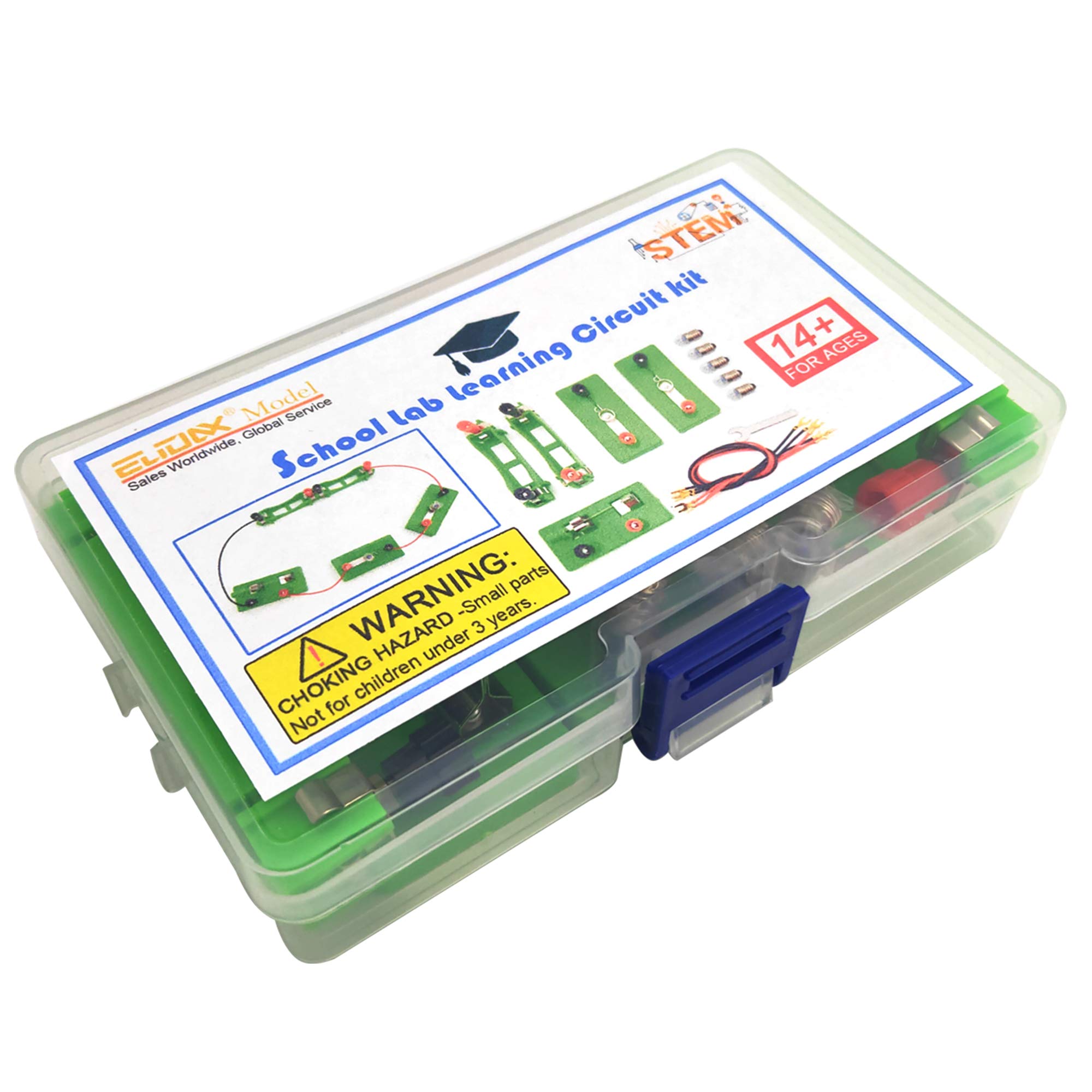 EUDAX Physics Science Lab Learning Circuit kit,Electricity Experiment Set,Building Circuits for Student Junior Senior High School Students (Basic kit)