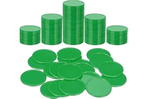 200Pcs Plastic Poker Chips, 1.5 Inch Learning Counters Counting Counters Disks Markers Opaque Game Tokens for Game Play Math 