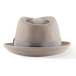 Home Prefer Men's Wool Felt Winter Hat Short Brim