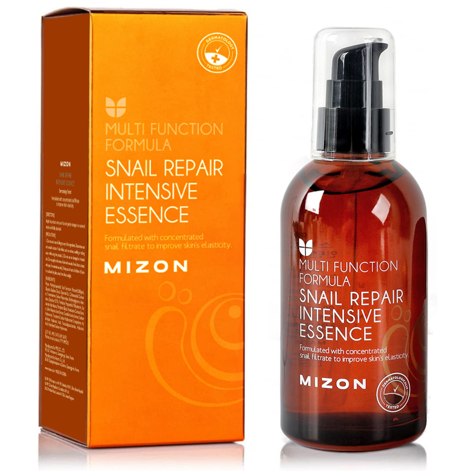 [MIZON] SNAIL REPAIR INTENSIVE ESSENCE (100ml) Korean Skincare - Hydrating Face Essence - Snail Secretion Extract - Anti-Aging & Wrinkle Care - Skin Radiance and Elasticity - Brightening