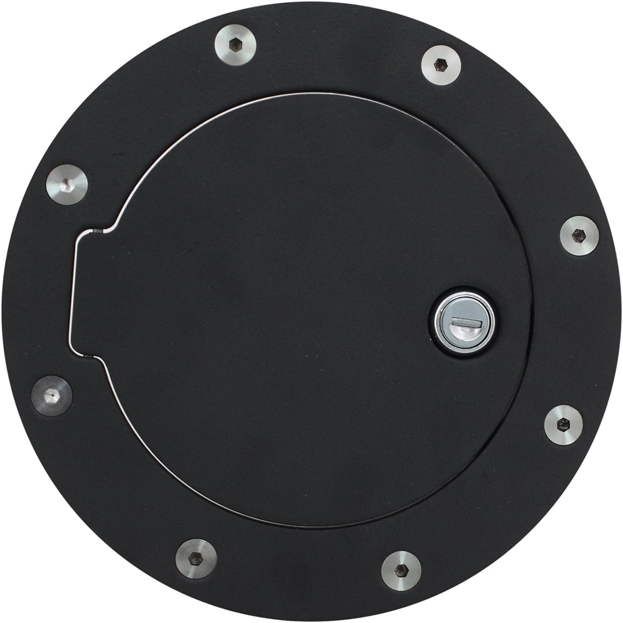 Bully BBS1211CK Billet Aluminum Fuel Door with Lock, Gas Tank Doors