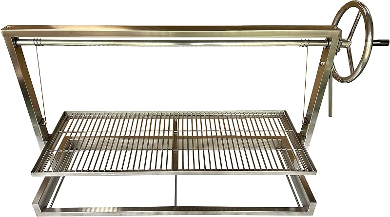 SunshineBBQs Brick BBQ Grill Argentinian Height Adjustable Stainless Steel 112cm