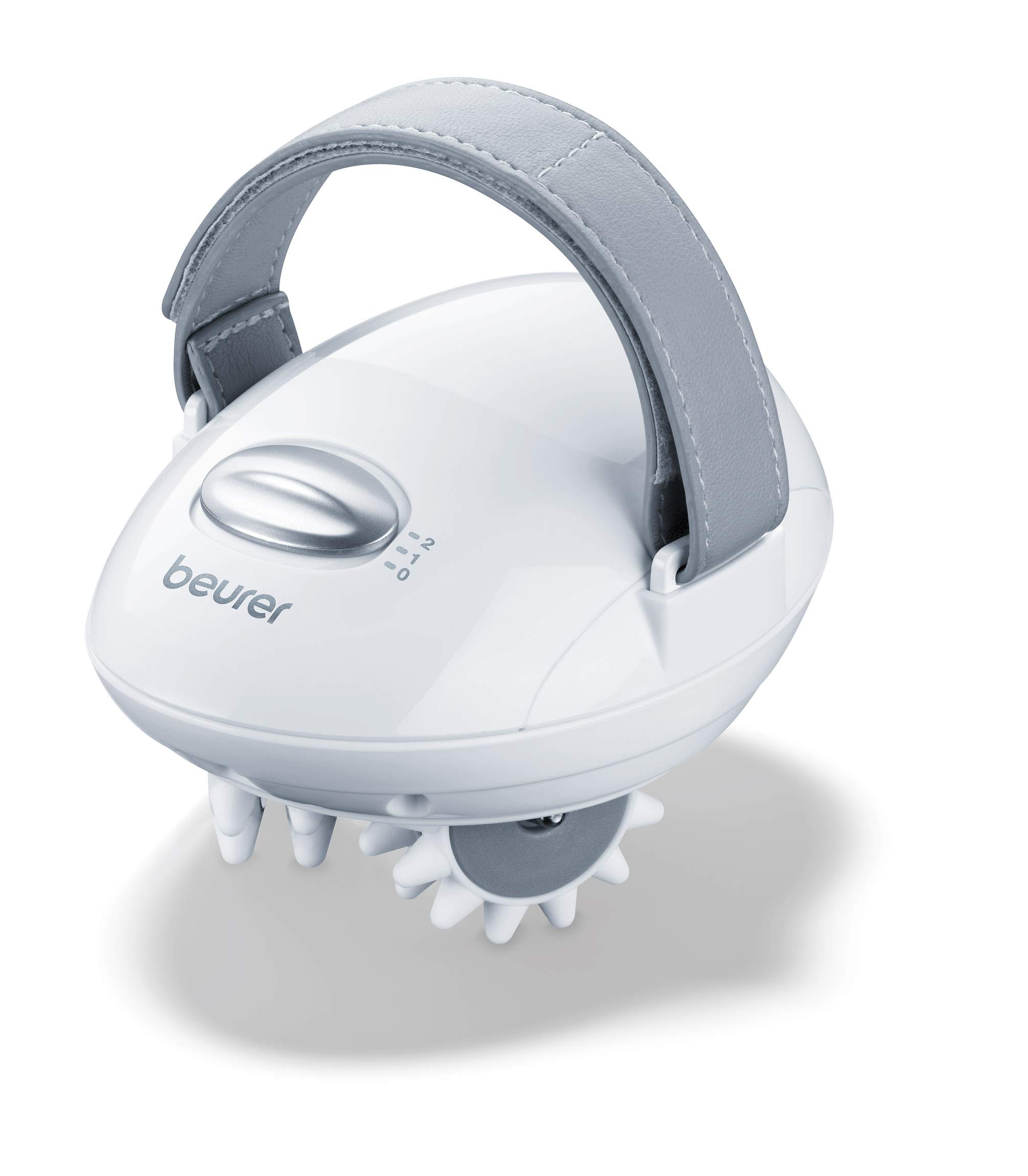 Beurer CM 50 Cellulite Massagegerät für straffere Haut, elektrischer Massageroller mit 2 Intensitätsstufen und verstellbarem Handgriff